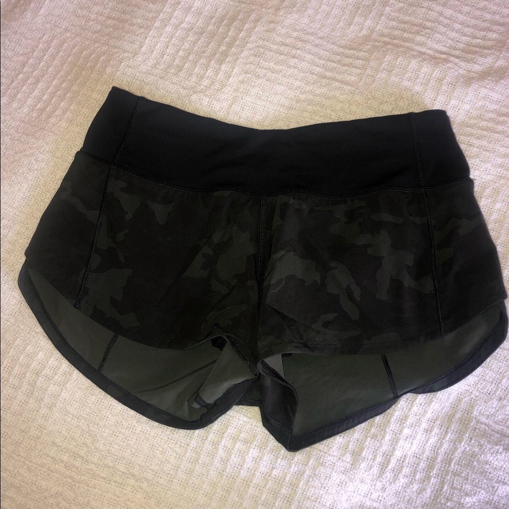 Lululemon Speed Up Camo Shorts